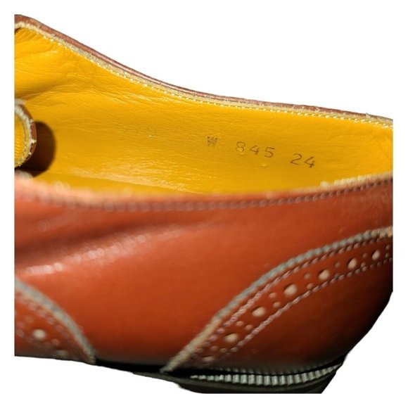Men Brown Regal Geox Wing Tip Brogue Oxford Shoe Made Japan Sz 24 - 6/6.5 SB14 main image 7